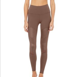 alo yoga moto mink high waist